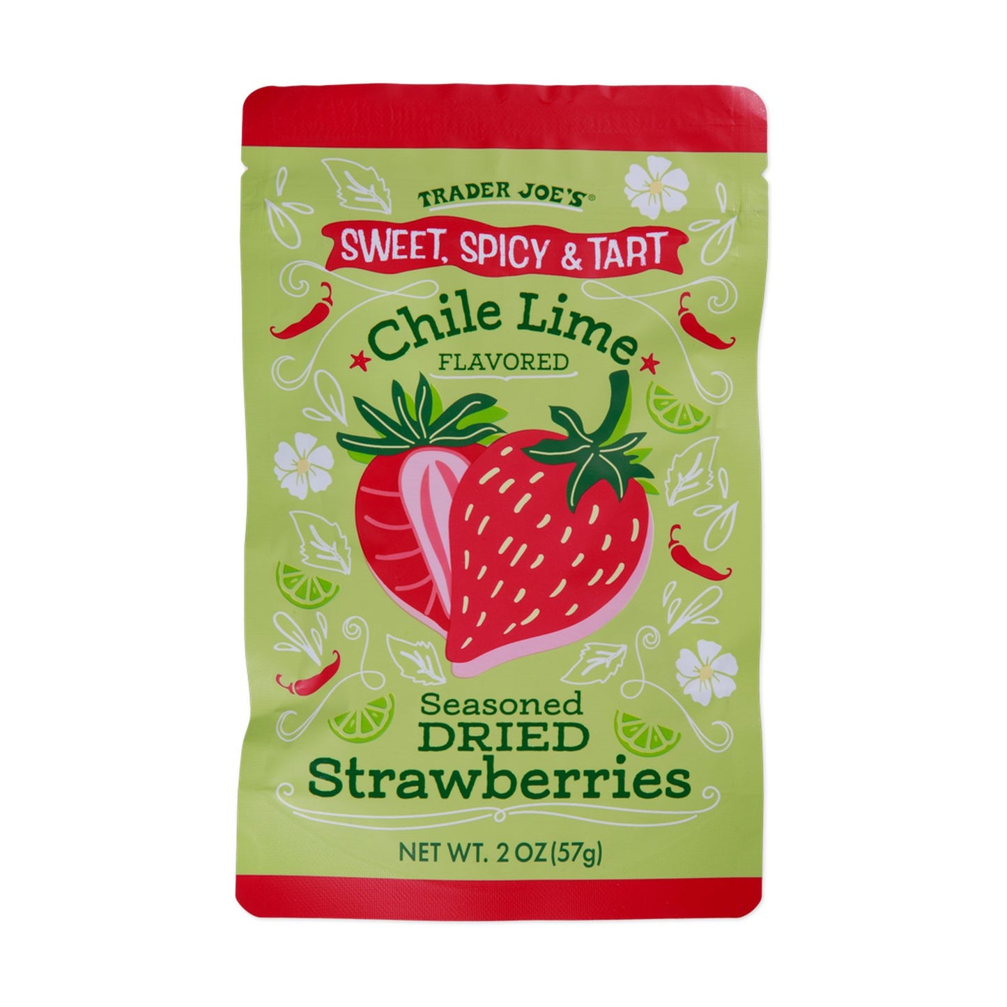 Sweet, Spicy & Tart Chile Lime Flavored Seasoned Dried Strawberries