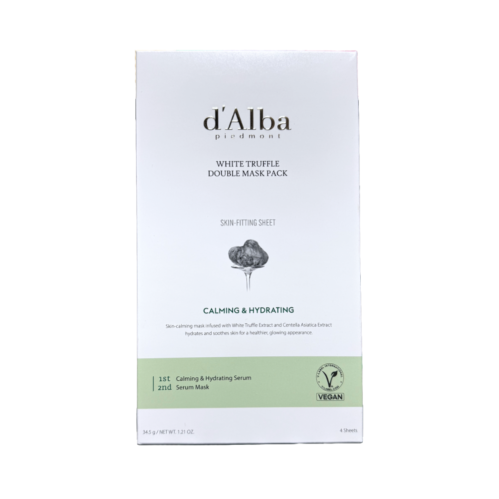 d'Alba White Truffle Double Mask Pack Calming & Hydrating (34.5g * 4ea)