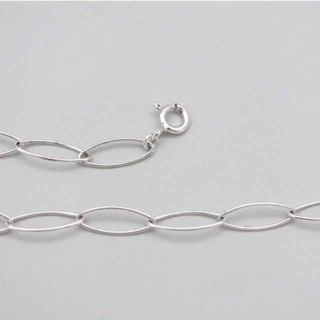 폭스타일 Oval chain anklet 실버
