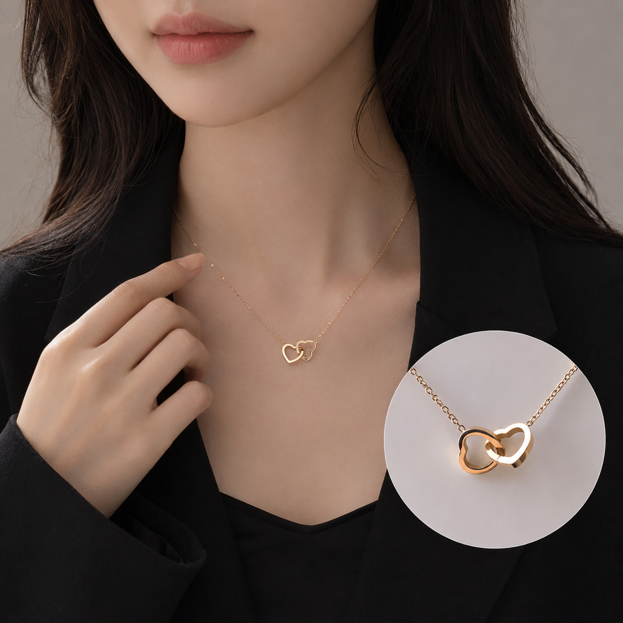 14k 목걸이 금 여자 하트 선물