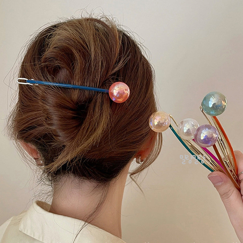 Pearl Olive Hair Pin Set Straight Clips