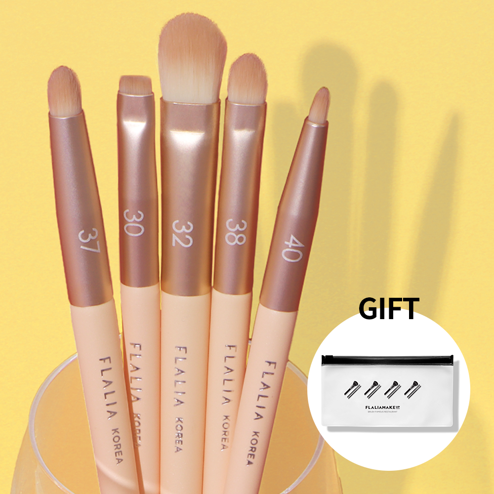 Flaria Molli Eye Shadow Brush Set 5pc With Pouch