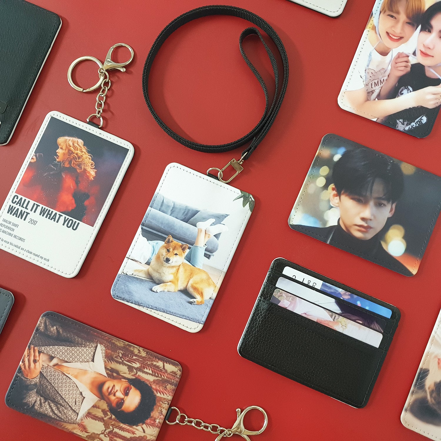 Photo Card Keyring Necklace Custom Print