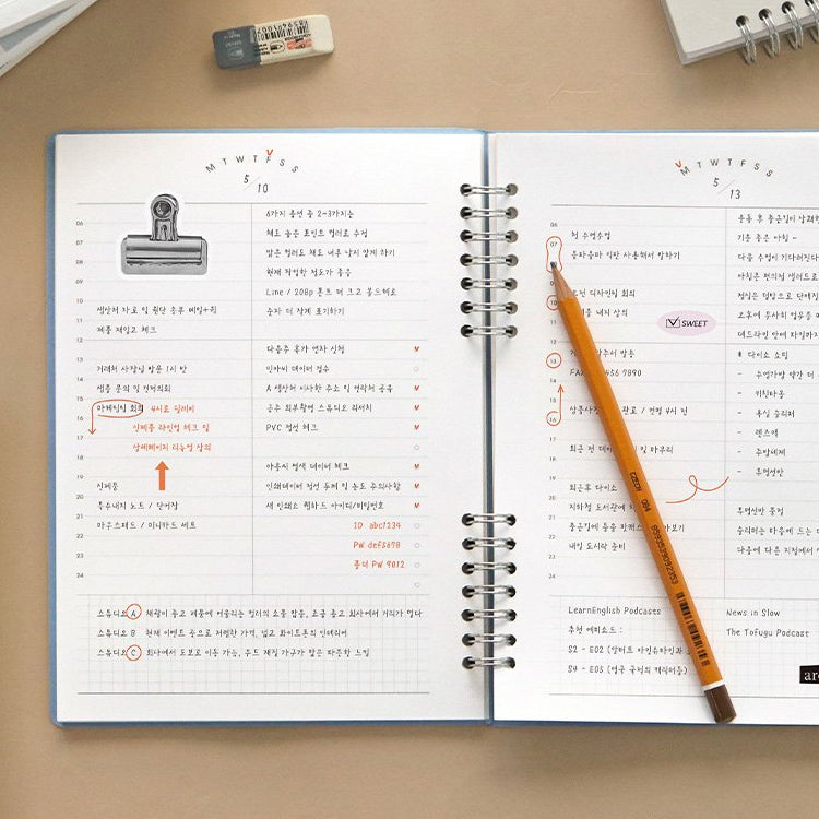 Work Diary Spiral Bound Office Scheduler