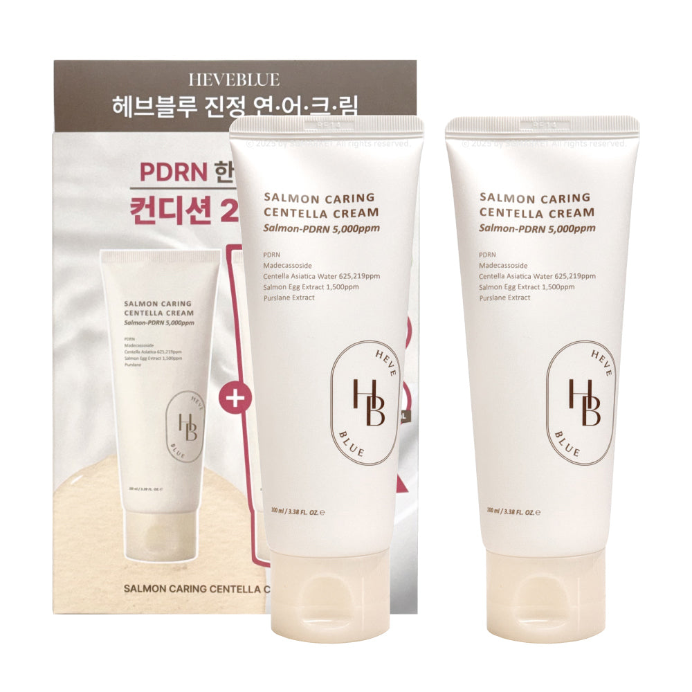HEVEBLUE HEVEBLUE Salmon Caring Centella Cream 100ml 1+1 Set