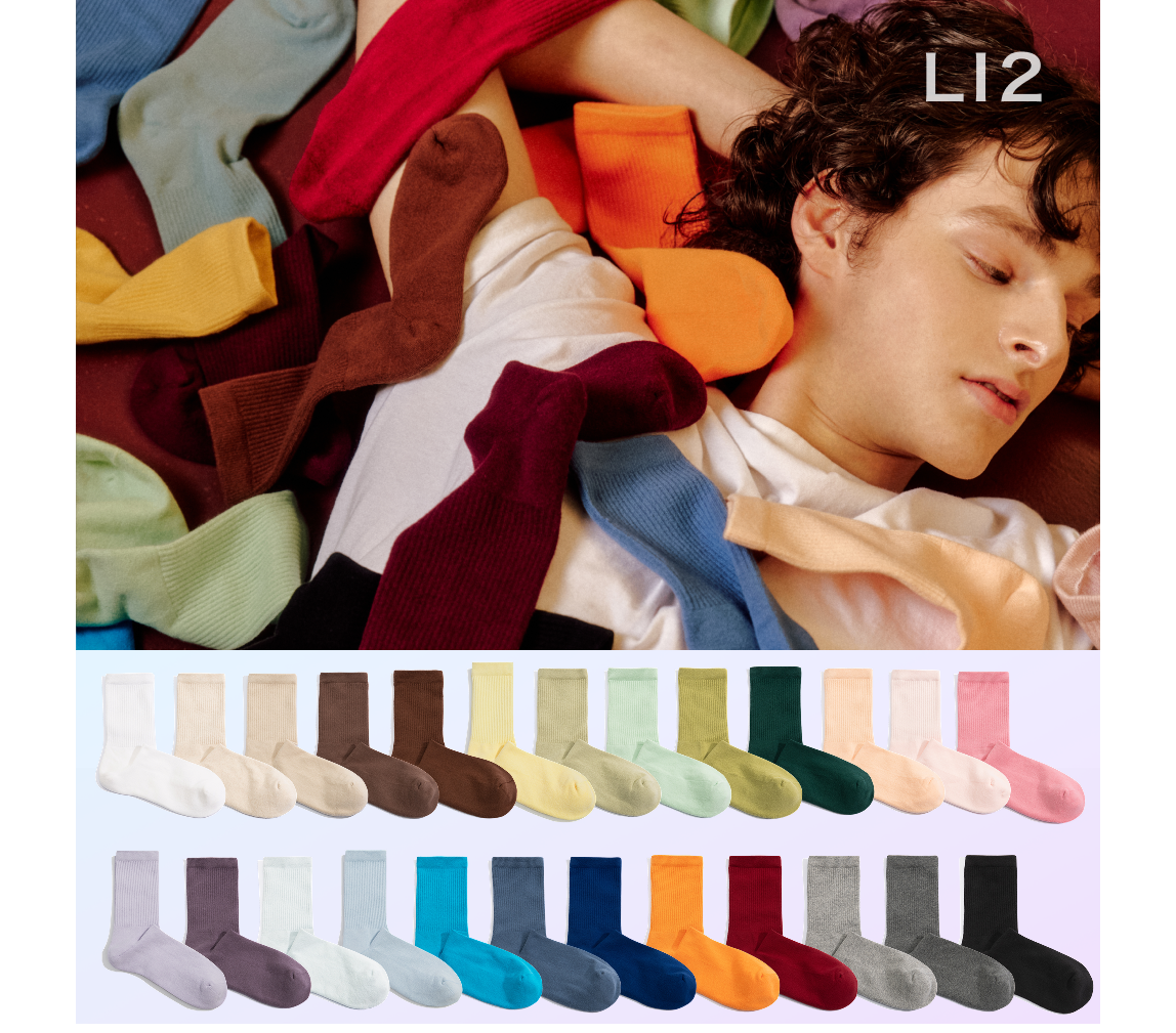 Retheu Air Daily Crew Socks 8 Pack Cushioned