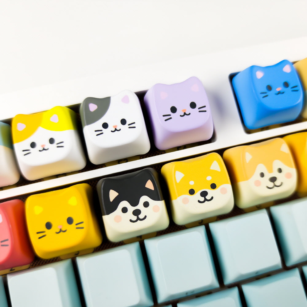 MAO PBT Custom Keycap Dog Cat Design