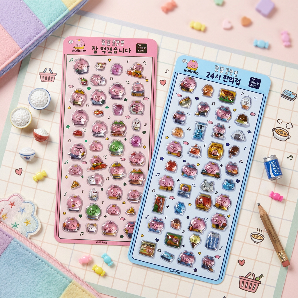 Kkul Kkul Crystal 3D Candy Sticker Pack