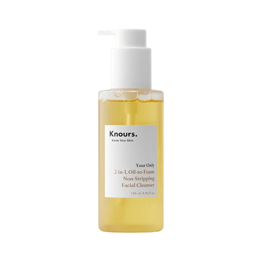 Knours 2-in-1, Oil-to-Foam Non-Stripping Facial Cleanser