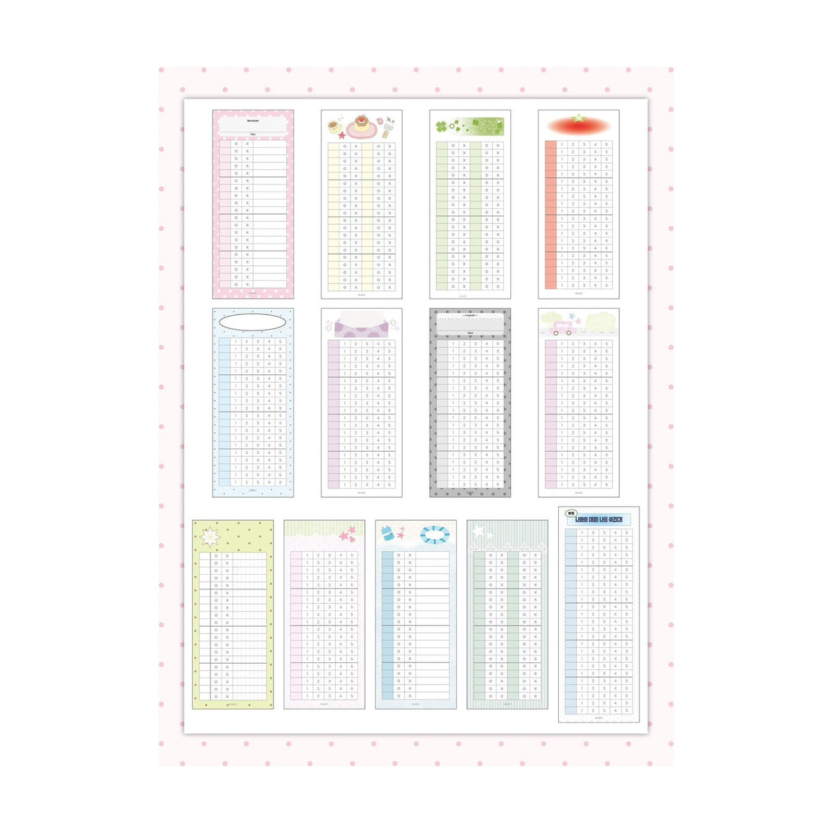 Siharo Tteok Memo Sticky Notes Answer Sheet