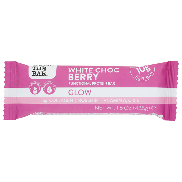 Raise The Bar White Chocolate Berry Glow Protein Bar