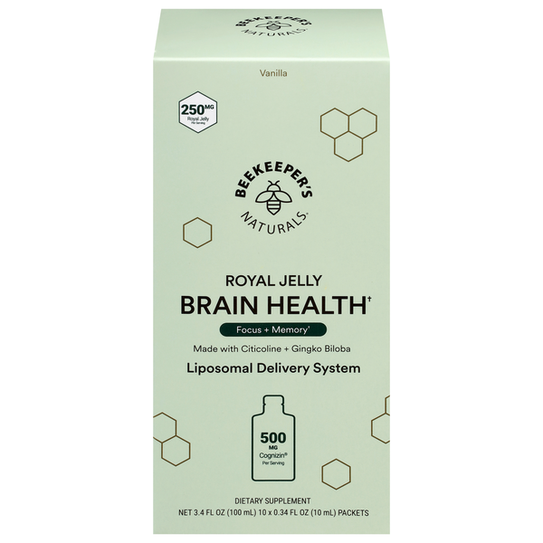 Beekeepers Royal Jelly Brain Health Focus + Memory 10 Pack