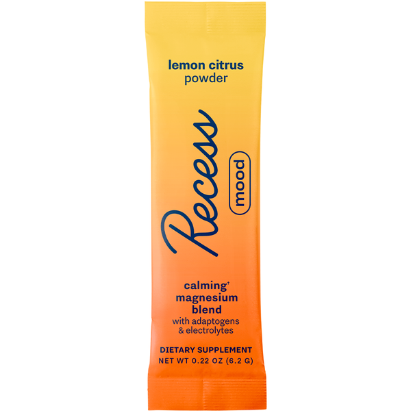 Recess Lemon Citrus Mood Magnesium Superblend Powder Single Stick