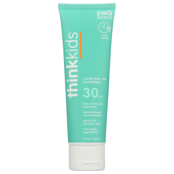 Think Sunscreen SPF 30 Clear Zinc Kids Sunscreen
