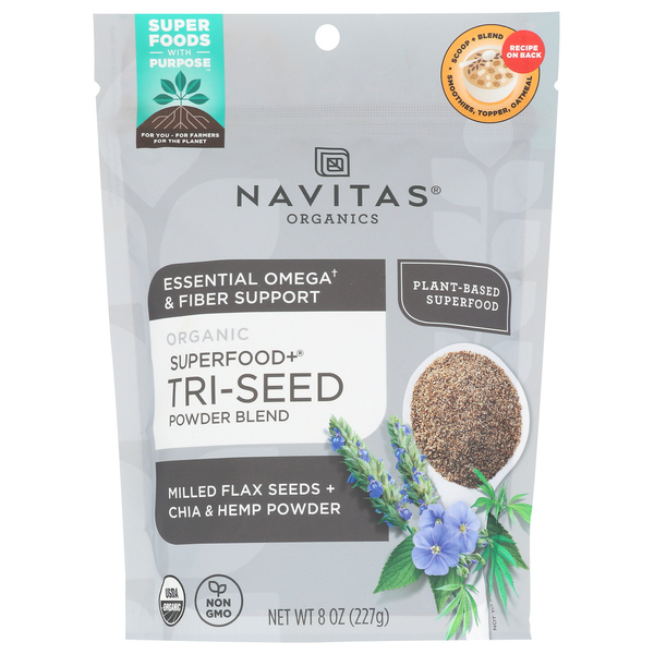 Navitas Organics Organic Tri-Seed Superfood+ Powder Blend