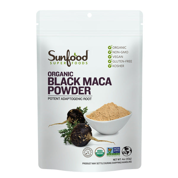 Sunfood Superfoods Raw Organic Black Maca Powder