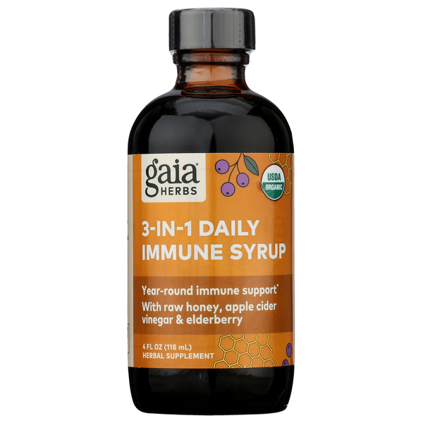 Gaia Herbs Organic Black Elderberry Tonic Immune Blend