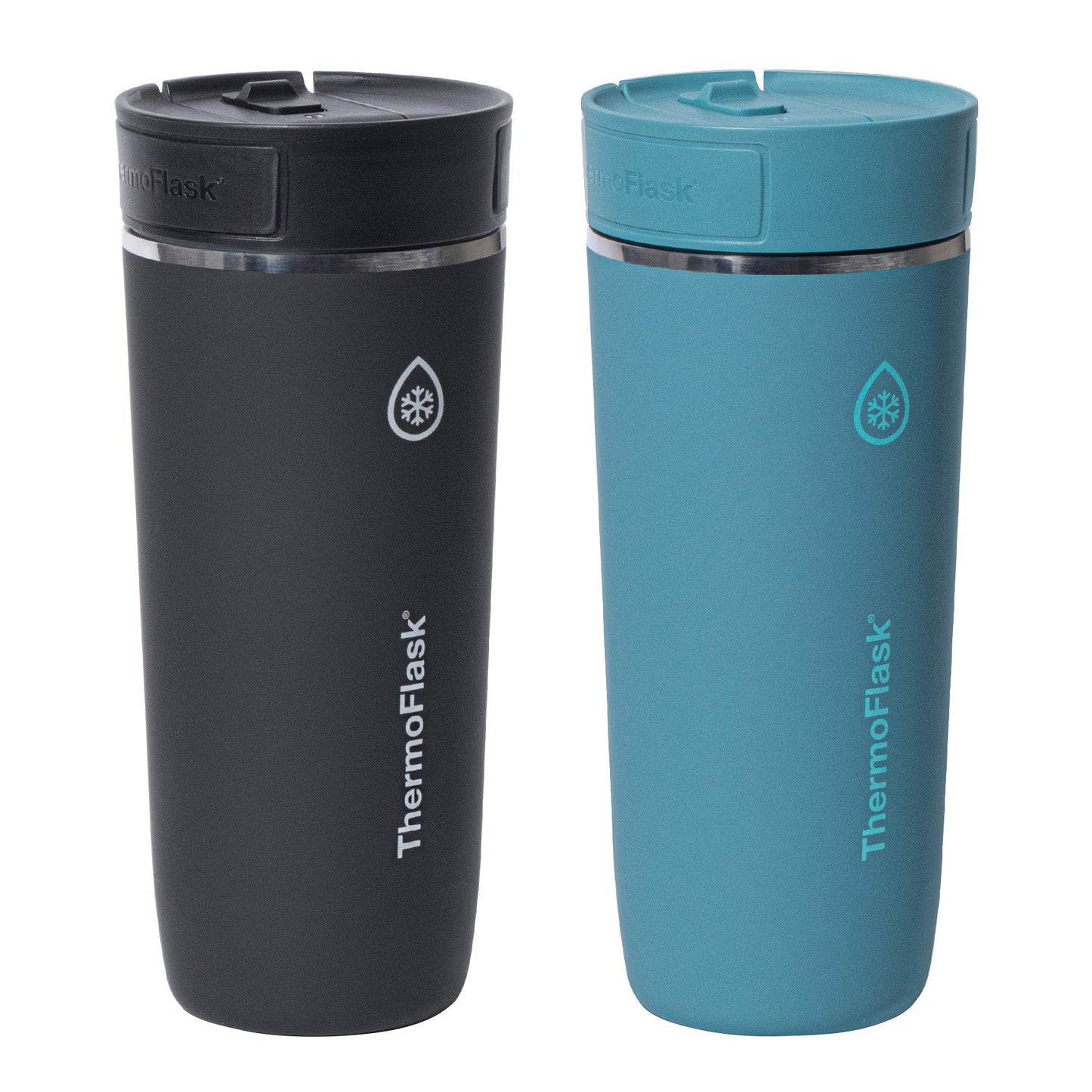 ThermoFlask 16 oz. Insulated Coffee Travel Mug with Sip-N-Lok Lid, 2-pack