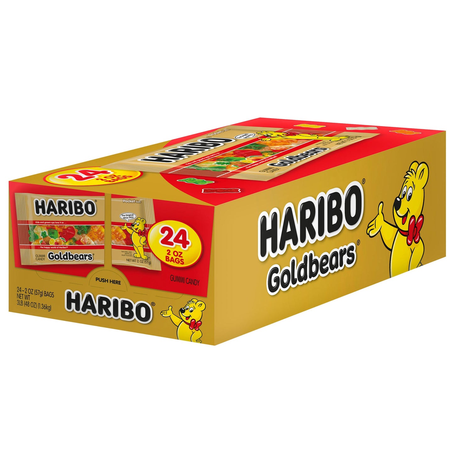 Haribo Goldbears Gummi Candy, 2 oz, 24-count