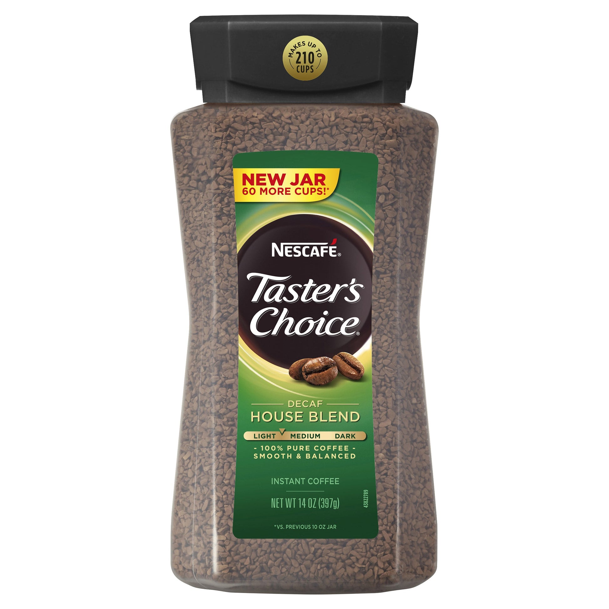 NESCAFE Taster's Choice Decaf Instant Coffee, House Blend, Light-Medium Roast,14 oz