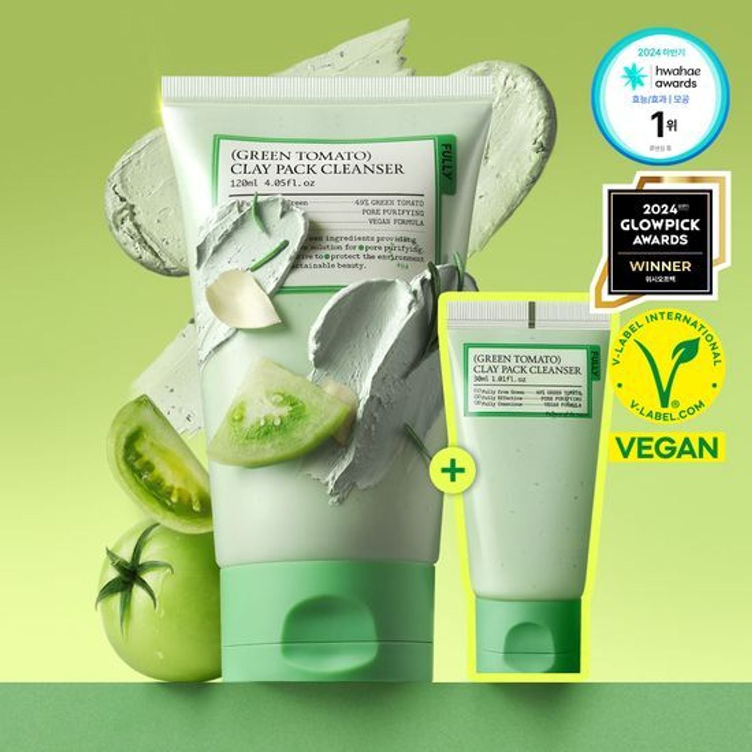 fully fully Pack Cleanser 120ml+30ml Set &ndash; Green Tomato/ Red Tomato/ Rice Dough - Image 2 - fully