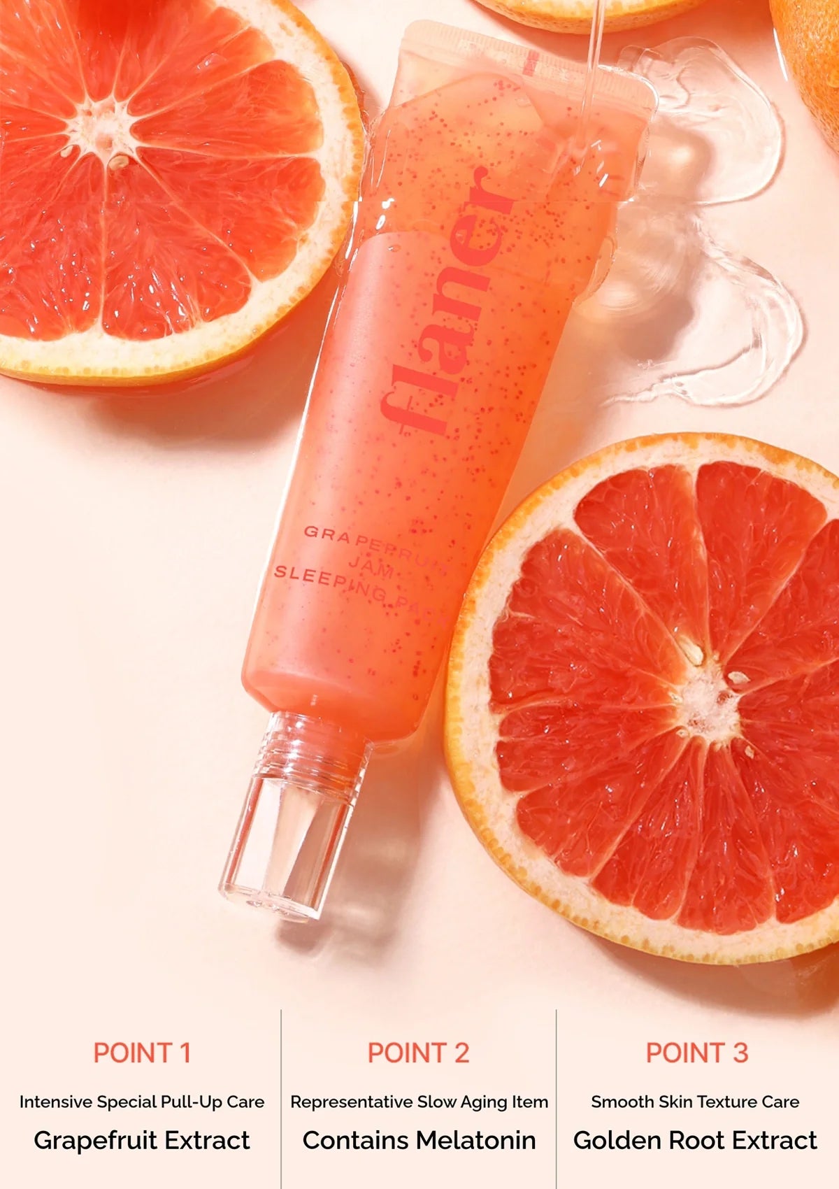 FLANER [FLANER] Grapefruit Jam Sleeping Pack 60ml - Image 3
