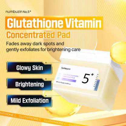 numbuzin [Numbuzin] No.5+ Glutathione Vitamin Concentrated Toner Pad (70 Pads) - Image 3