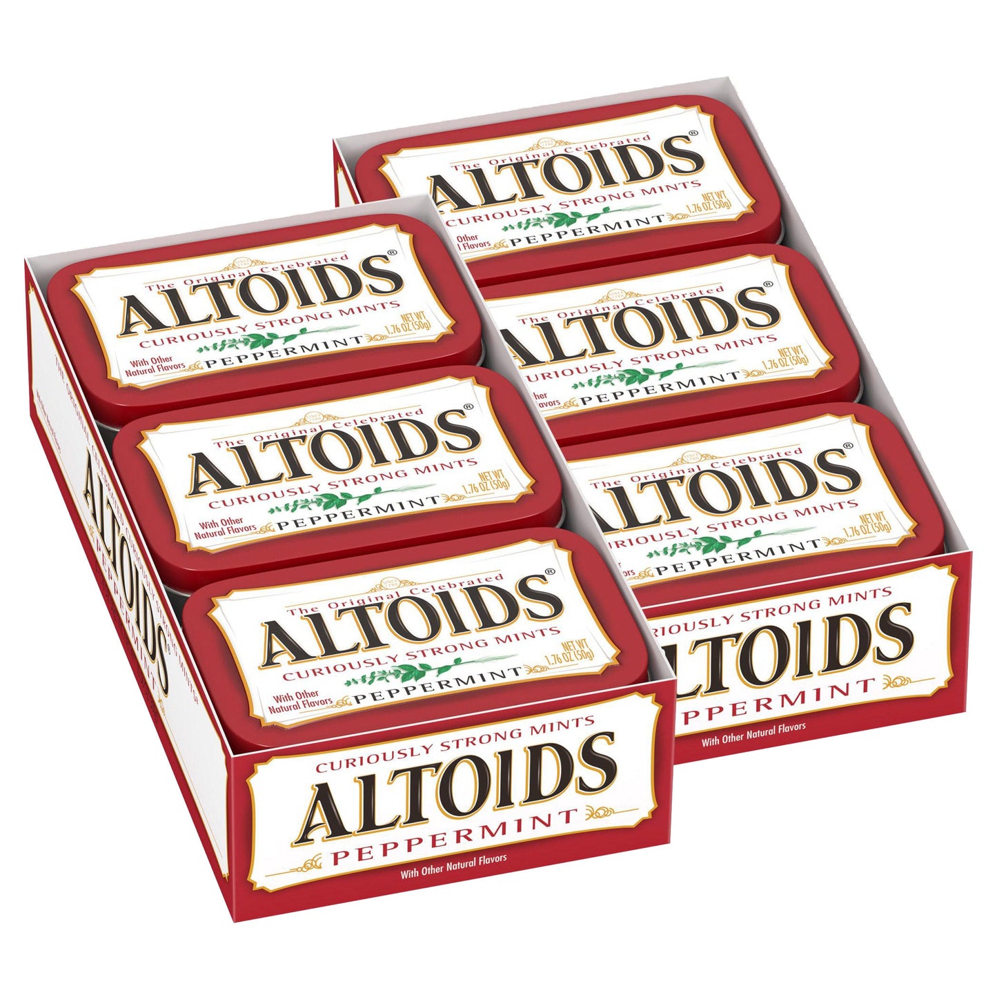 Altoids Breath Mints, Hard Peppermint Candy, 1.76 oz, 12-count