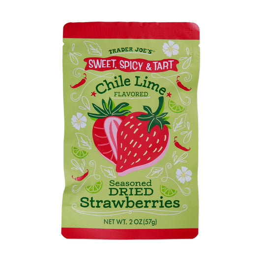 Sweet, Spicy & Tart Chile Lime Flavored Seasoned Dried Strawberries