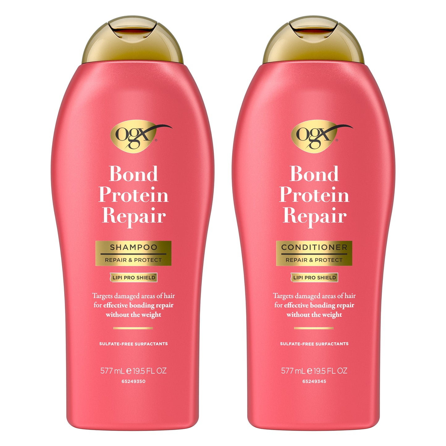 OGX Bond Protein Repair Shampoo & Conditioner, 19.5 fl oz, 2-pack
