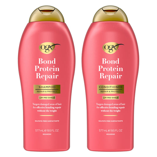 OGX Bond Protein Repair Shampoo & Conditioner, 19.5 fl oz, 2-pack