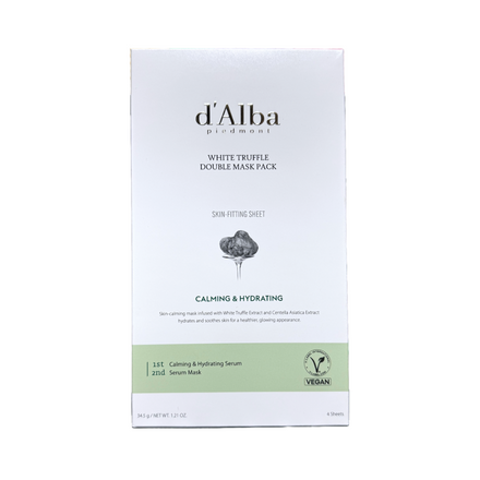 d'Alba White Truffle Double Mask Pack Calming & Hydrating (34.5g * 4ea)