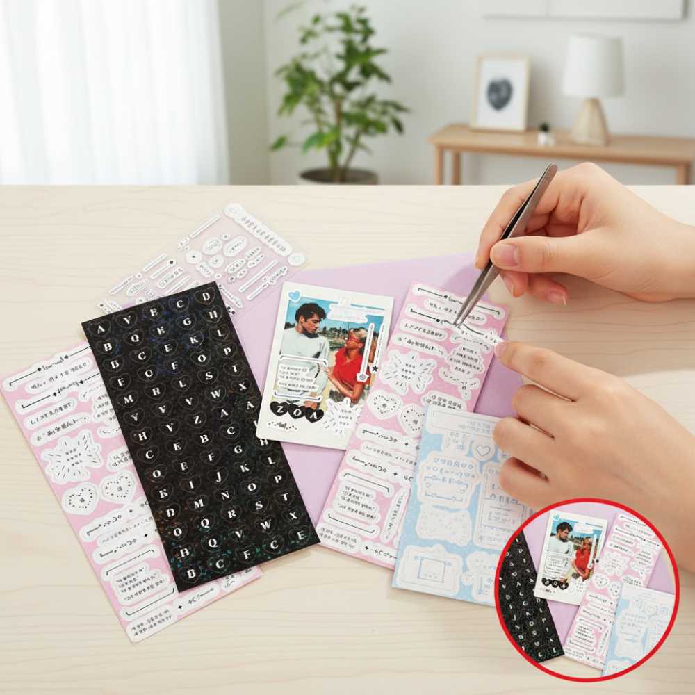 아이돌 덕질 스티커 포카 데코 텍스트 스티커팩