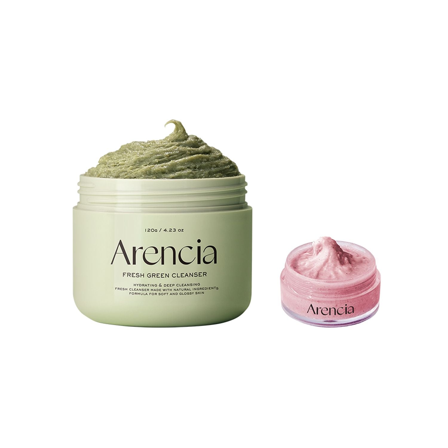 Arencia Arencia Fresh Green Rice Mochi Cleanser 120g Set (+Rosehip Cleanser 15g) - Image 3 - Arencia