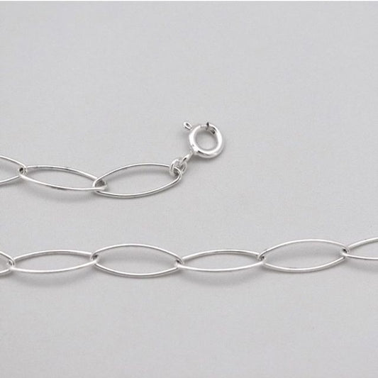 폭스타일 Oval chain anklet 실버
