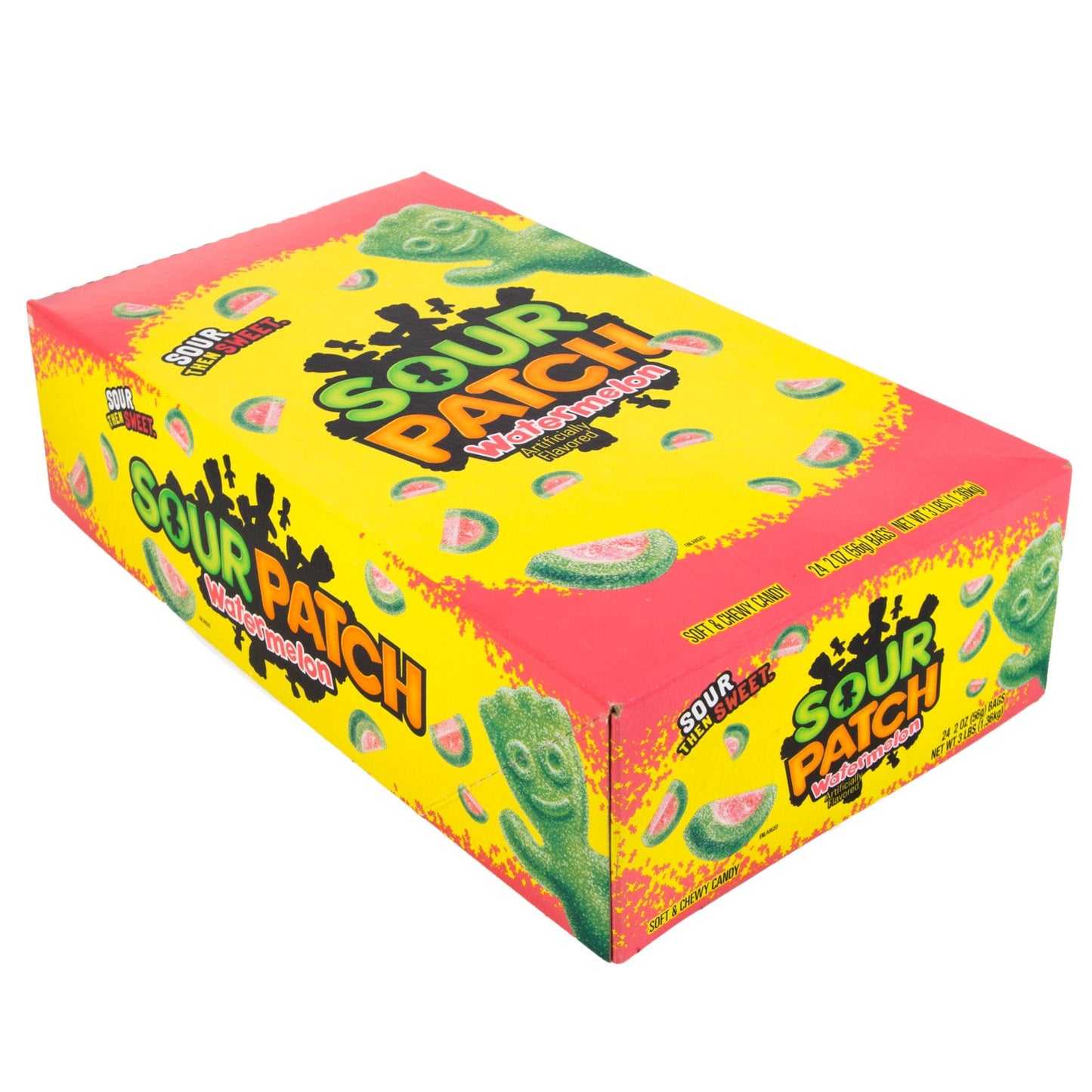 Sour Patch Kids Soft & Chewy Candy, Watermelon, 2 oz, 24-count