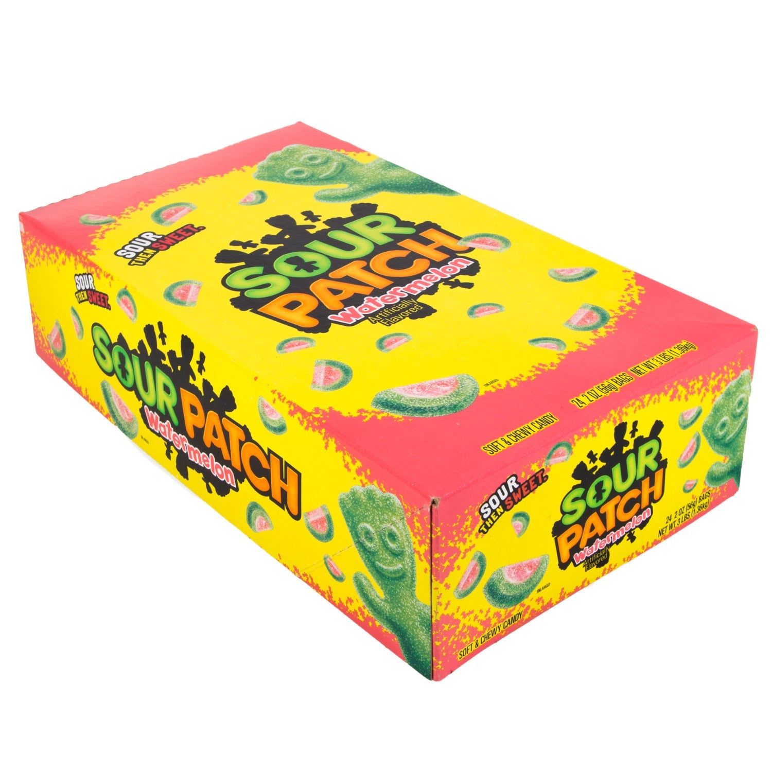 Sour Patch Kids Soft & Chewy Candy, Watermelon, 2 oz, 24-count