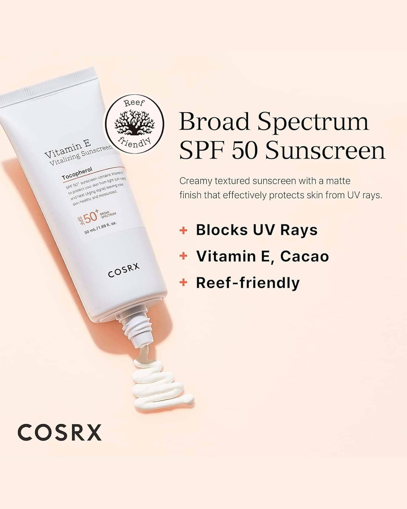 COSRX Vitamin E Vitalizing Sunscreen SPF 50+ - Image 4 - COSRX