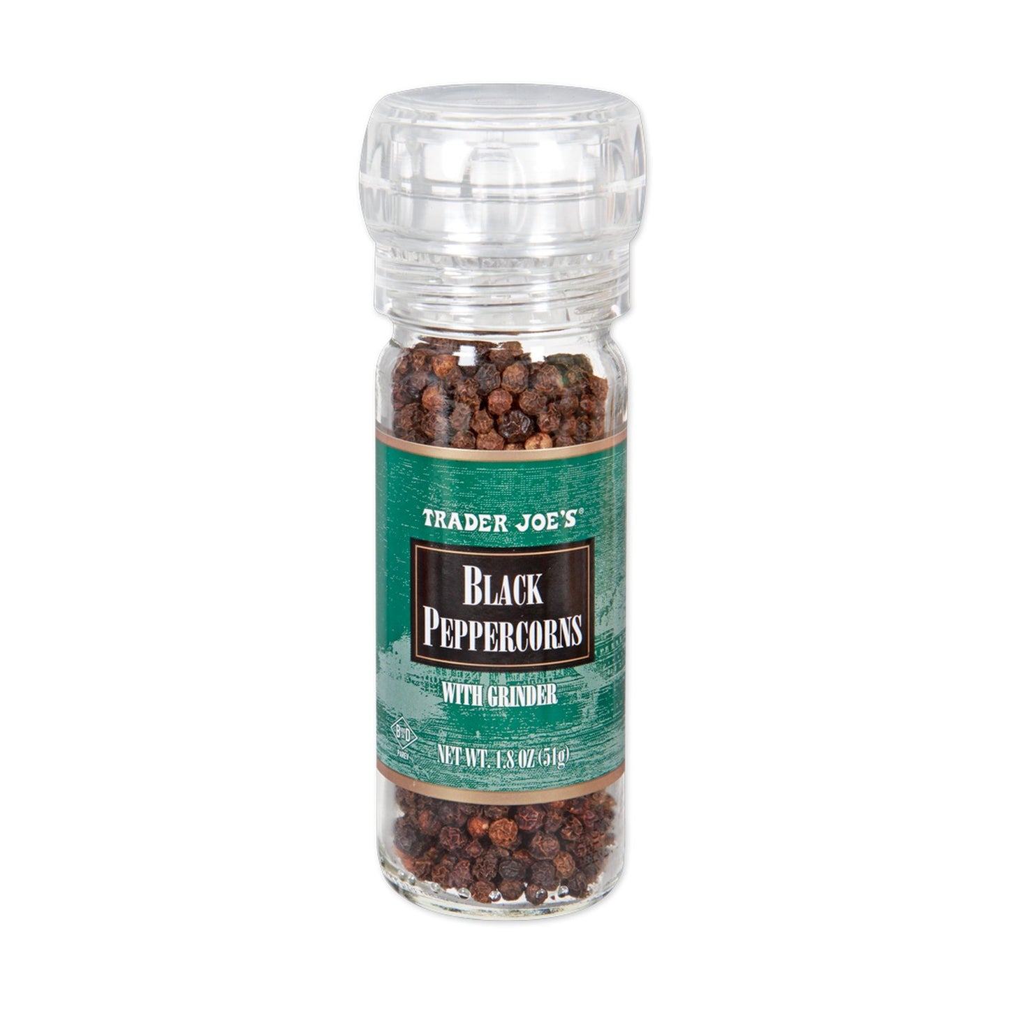 Black Peppercorns with Grinder
