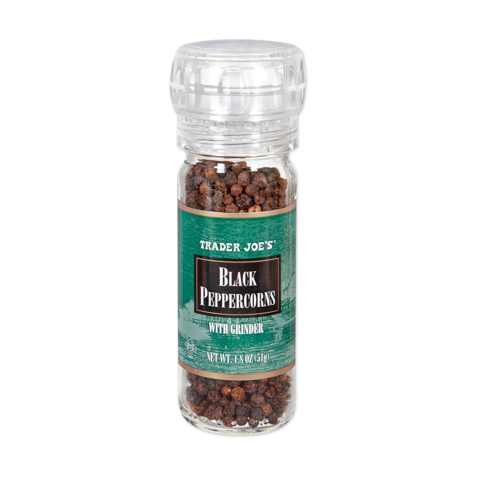 Black Peppercorns with Grinder