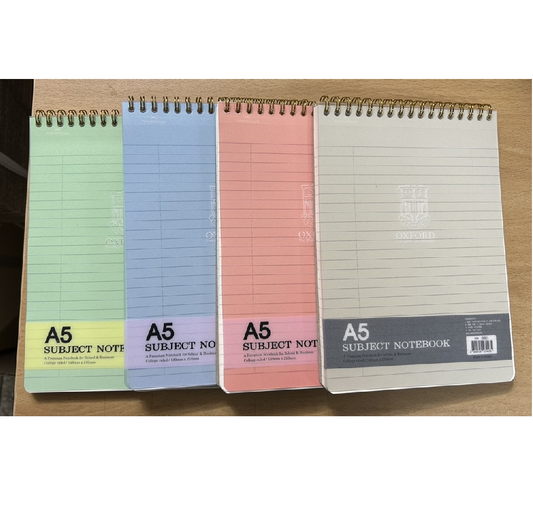 옥스포드 서브젝 상철 스프링노트 A5 줄노트 파스텔 PP 1권