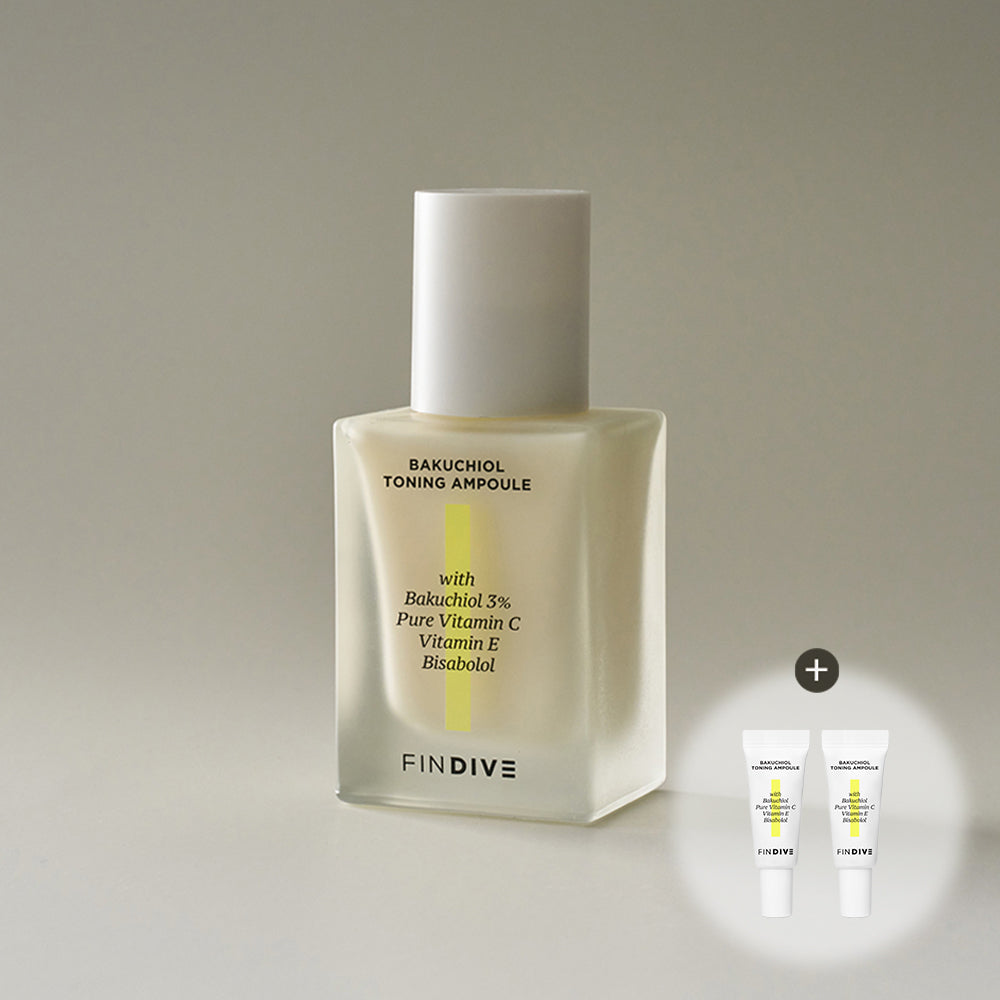 FINDIVE Bakuchiol Toning Ampoule (30ml) | Bakuchiol Ampoule In Mask (200ml)