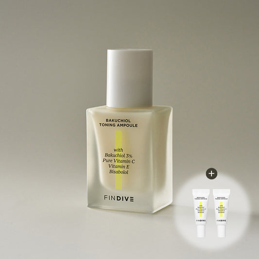 FINDIVE Bakuchiol Toning Ampoule (30ml) | Bakuchiol Ampoule In Mask (200ml)