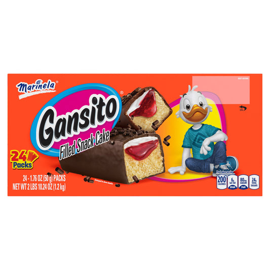 Marinela, Gansito Snack Cakes, 1.76 oz, 24-Count