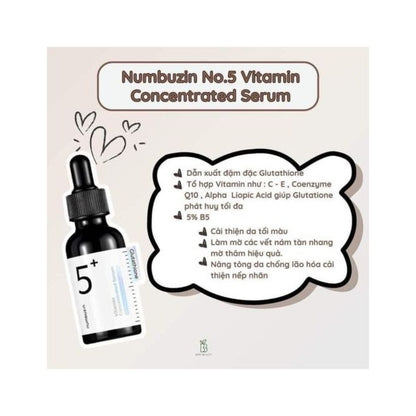 numbuzin No.5+ Vitamin Concentrated Serum 30mL+30mL Duo Set