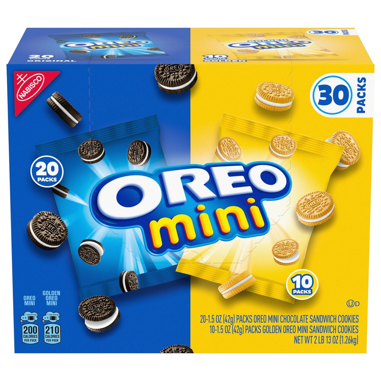 Oreo Mini Sandwich Cookies, Variety Pack, 1.5 oz,  30-count