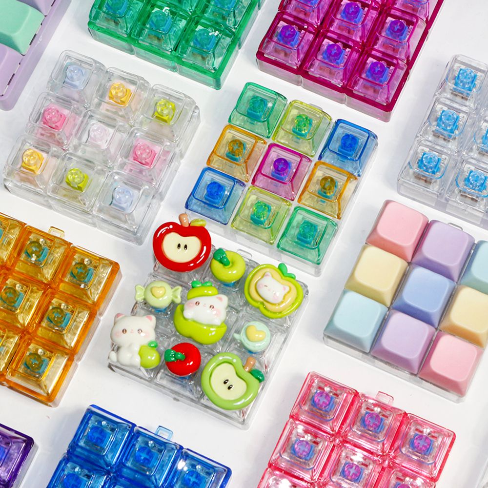 LED Keycap Keyring Kit 9 Pieces