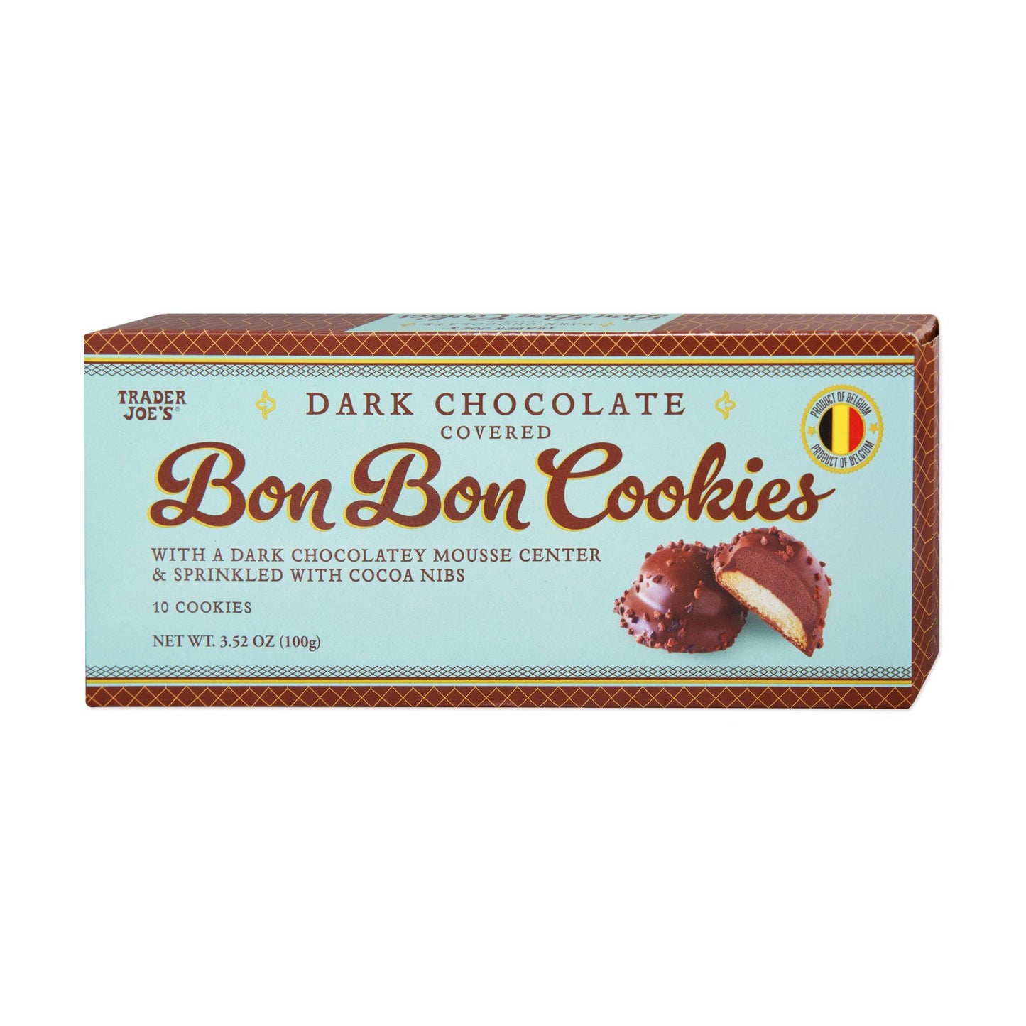 Dark Chocolate Covered Bon Bon Cookies