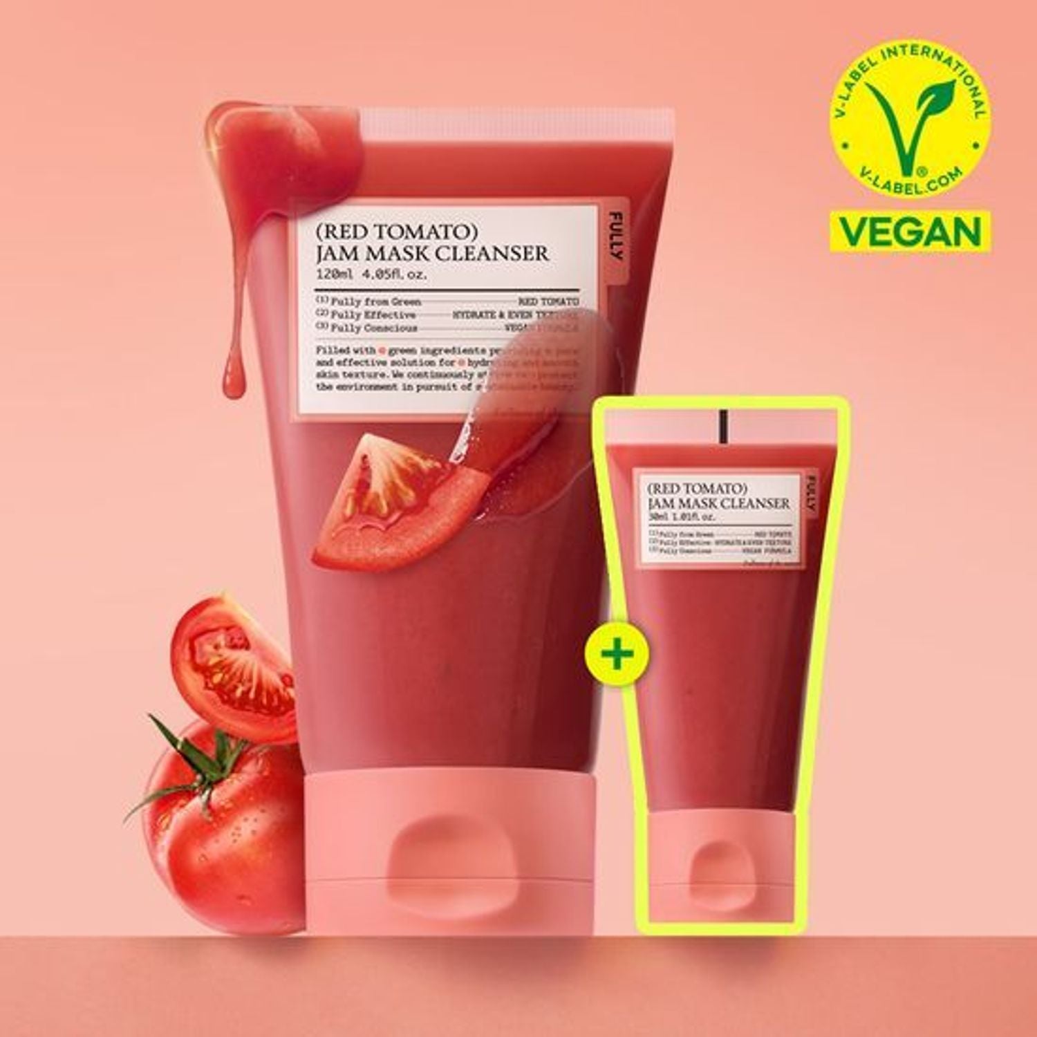 fully fully Pack Cleanser 120ml+30ml Set &ndash; Green Tomato/ Red Tomato/ Rice Dough - Image 3 - fully