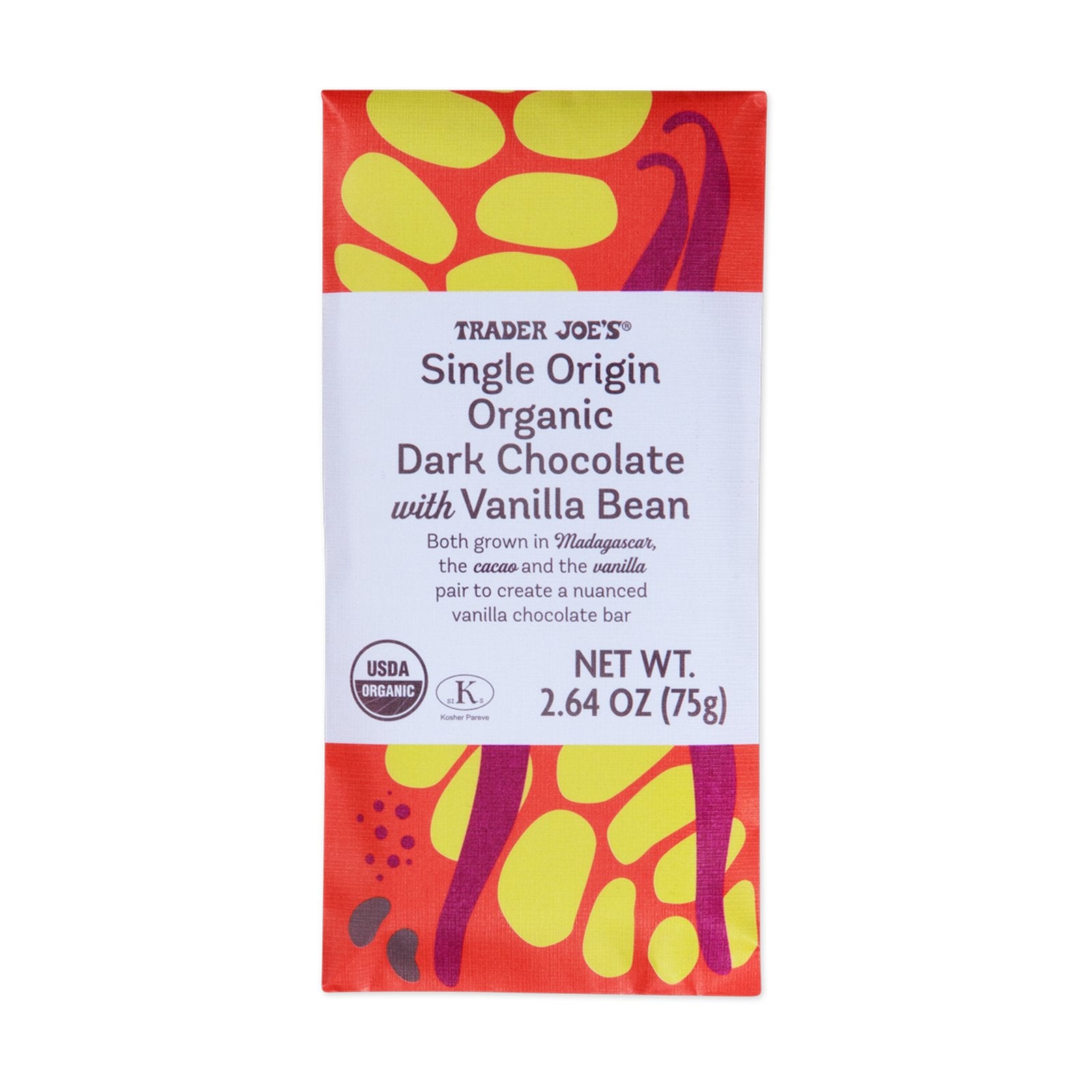Single Origin Organic Dark Chocolate with Vanilla Bean
